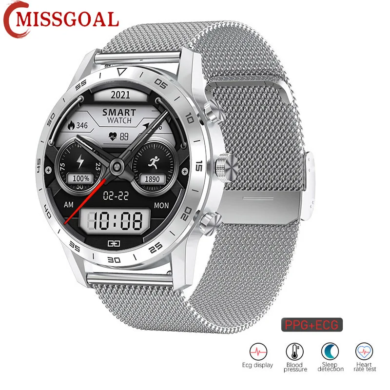 

Мужские часы Missgoal KK70, водонепроницаемые спортивные часы с фитнес-трекером, Bluetooth-совместимы с монитором кровяного давления, носимые умные ч...