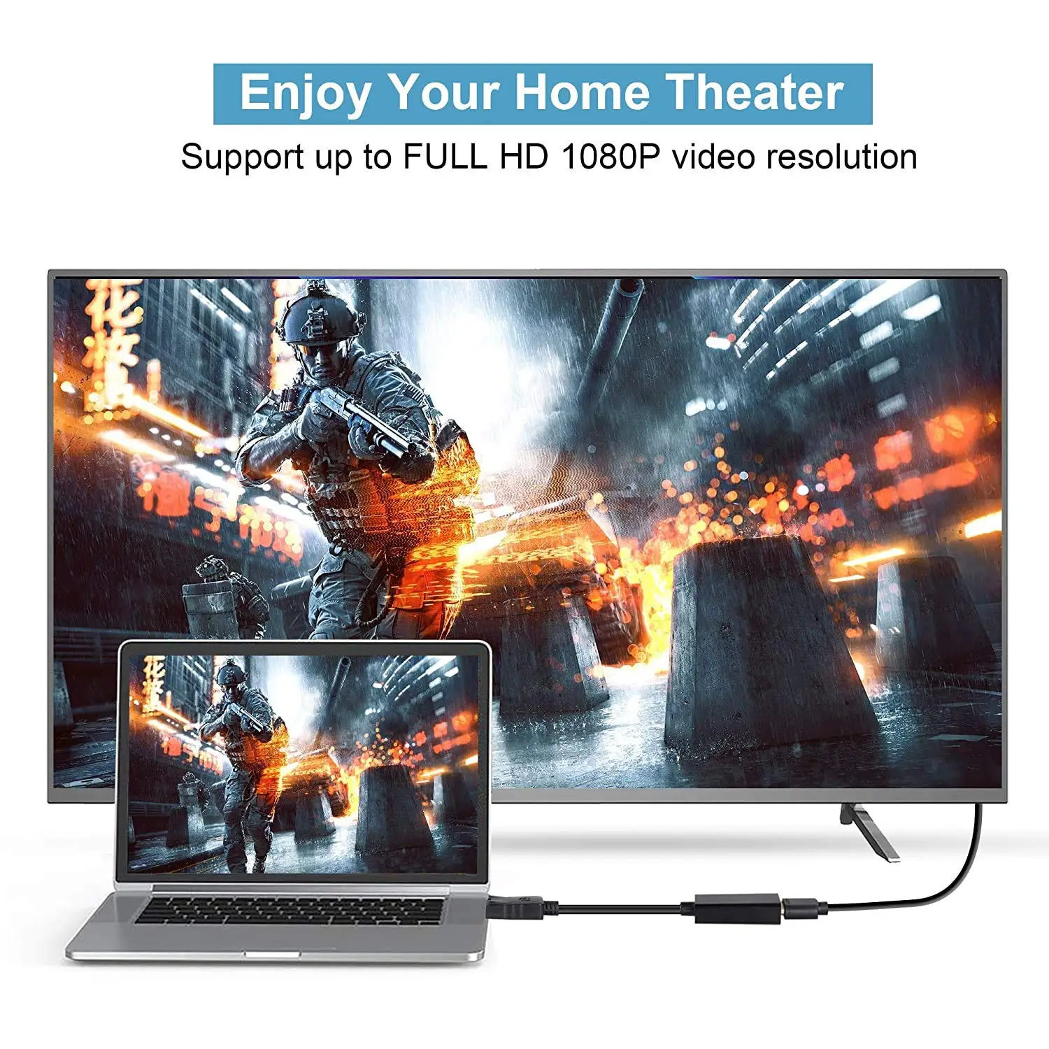 DP to HDMI-compatible Cable Adapter Male To Female For HP/DELL Laptop PC Display Port 1080P Cord Converter | Электроника