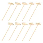 10 шт мини деревянная рейка бамбуковые грабли сад миниатюрный песок лоток инструменты ручной ремесел украшения садовый инструмент