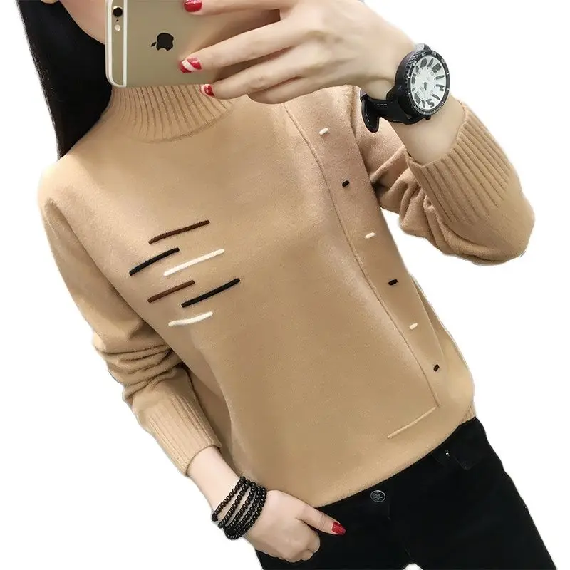 

turtleneck render unlined upper garment to ms by autumn/winter 2021, the new hot style western style easy wear sweaters