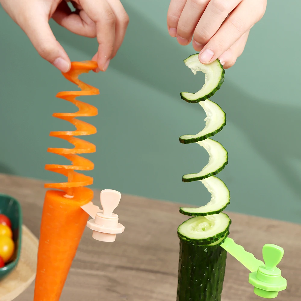

Kitchen Tool Spiral Potato Slicer Fruit Vegetable Tools Cucumber Knife Potatoes Vegetables Diy Cutting Device Hand Twist Cutter