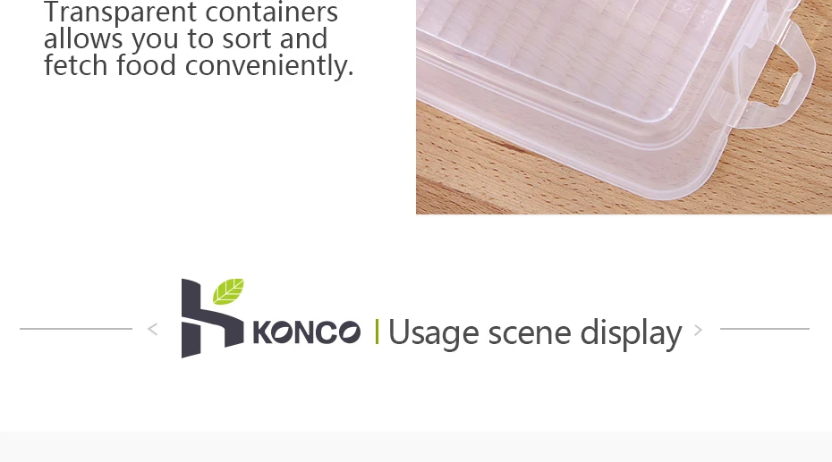 Konco холодильник Microwavable свежий хранения коробка анти-перекрестный вкус портативный яйцо овощи фрукты коробка для хранения еды