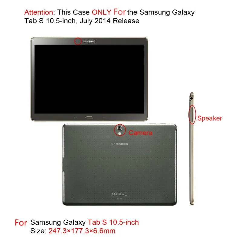 Тонкий чехол с откидной подставкой Магнитный для Samsung Galaxy Tab S 10 5 &quotT800 T801 T805C