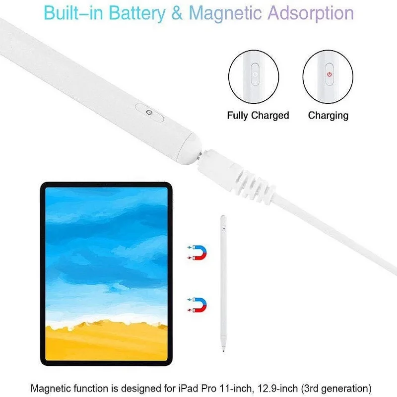 Для iPad карандаш Apple ручка стилус для Pencil 2 1 Air 4 2021 Pro 11 12 9 2020 3 10 5 2019 Mini сенсорная |