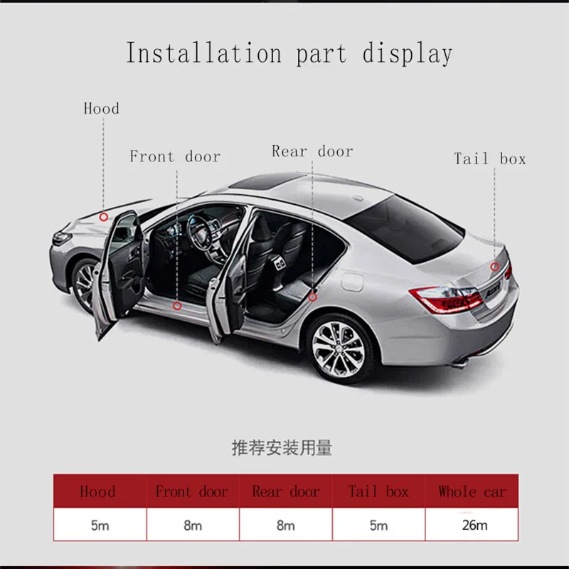 Car door rubber sealing strip sound insulation double-layer thickened hood waterproof dustproof and noise reduction | Автомобили и
