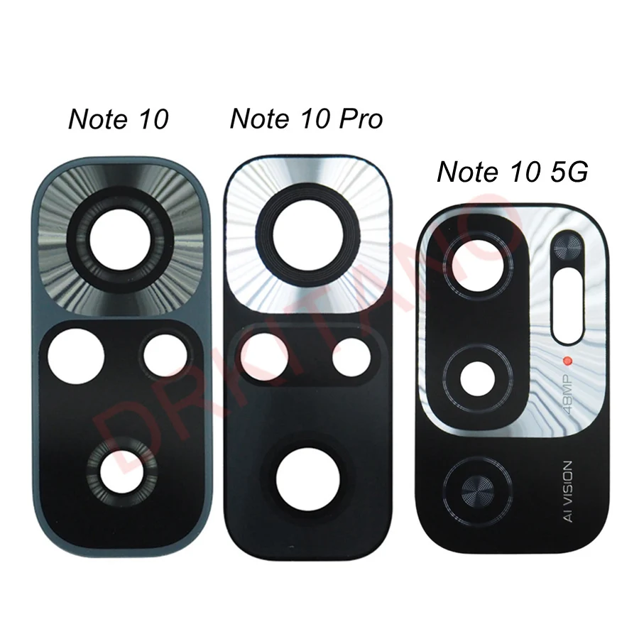 Rear Camera Glass Lens For Xiaomi Redmi Note 9 Pro/9S/10 5G Back With Frame Holder Note10 10 Pro Replace | Мобильные телефоны и