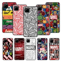 avengers logo marvel for oppo realme c2 c3 c11 c15 c17 x2 x3 x7 xt narzo 20 superzoom pro black phone case