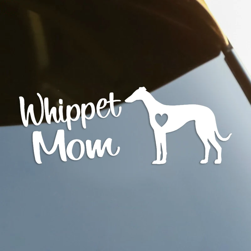 

Whippet Mom Dog Die-Cut Vinyl Decal Car Sticker Waterproof Auto Decors on Car Body Bumper Rear Window Laptop Choose Size #S60271