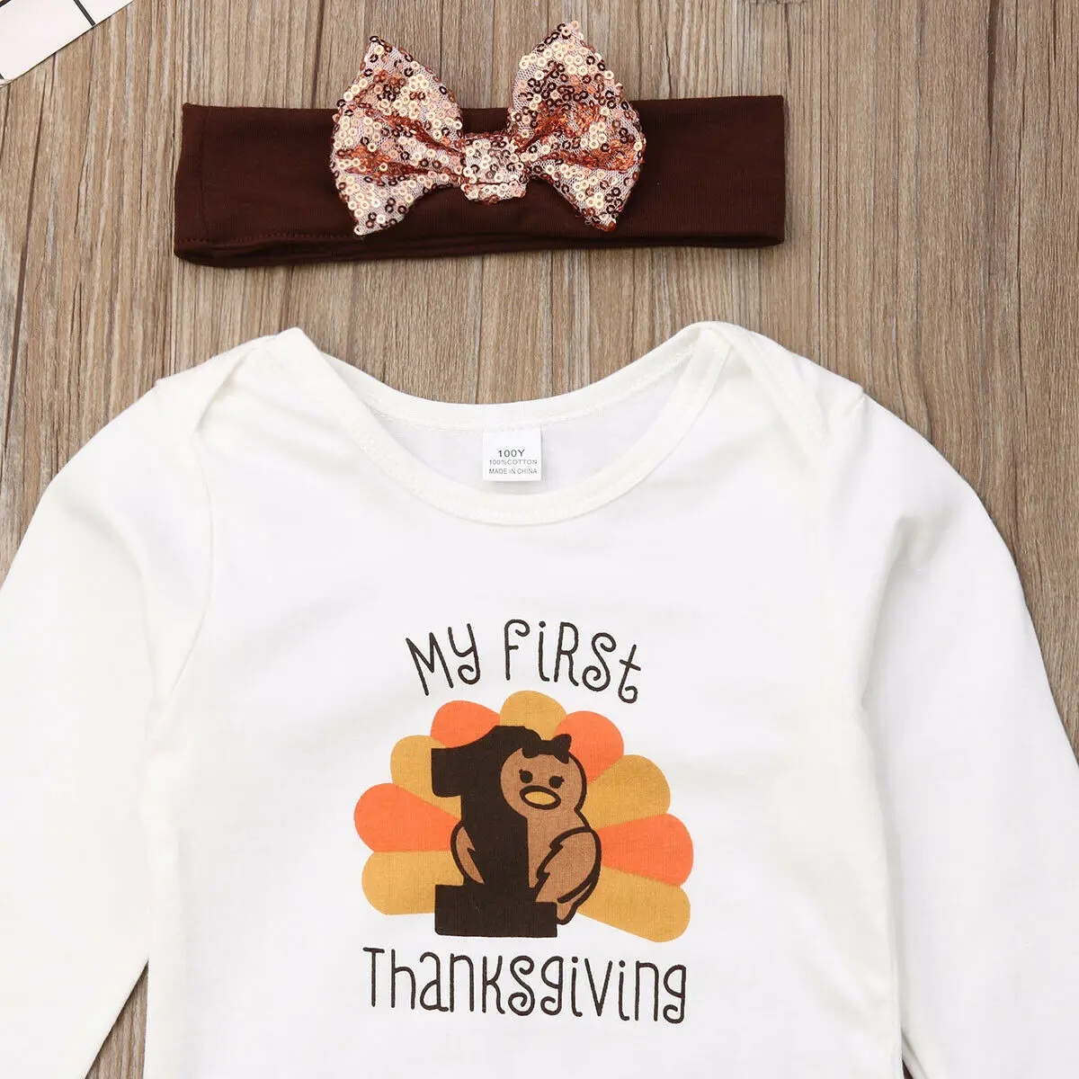 Новый женский комбинезон с длинным рукавом на День Благодарения для девочек