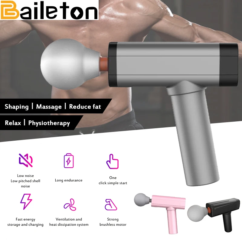 

Hand-held Massage Gun Pocket Fascia Gun Body Neck Muscle Massager Fascia Gun for Exercising Fitness Relaxation Slimming