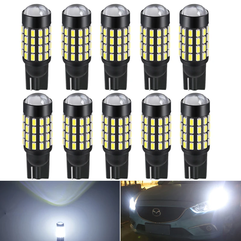 10 шт. светодиодный габаритный фонарь W5W T10 для Audi A3 A4 A6 A5 8p B6 B8 B7 B5 C6 S3 S4 RS3 TT Quattro Q5 Q7 100