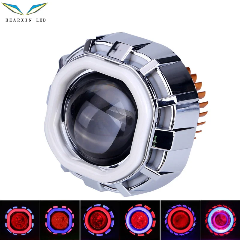 

High Brightness U13 10w motorcycles Angel Eyes Square LED bulb Moto Projector Headlights