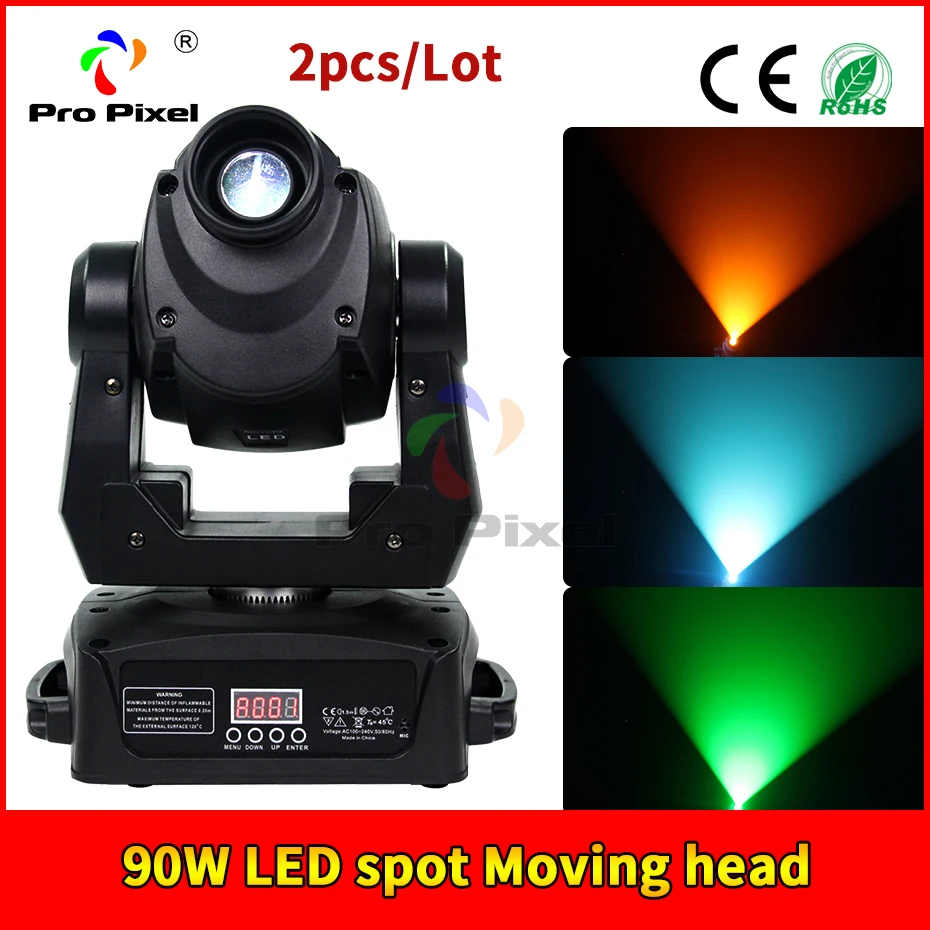 2шт 90 Вт Moving Head светильник мини Led спот сценическое освещение DMX Gobo Dj для клуба