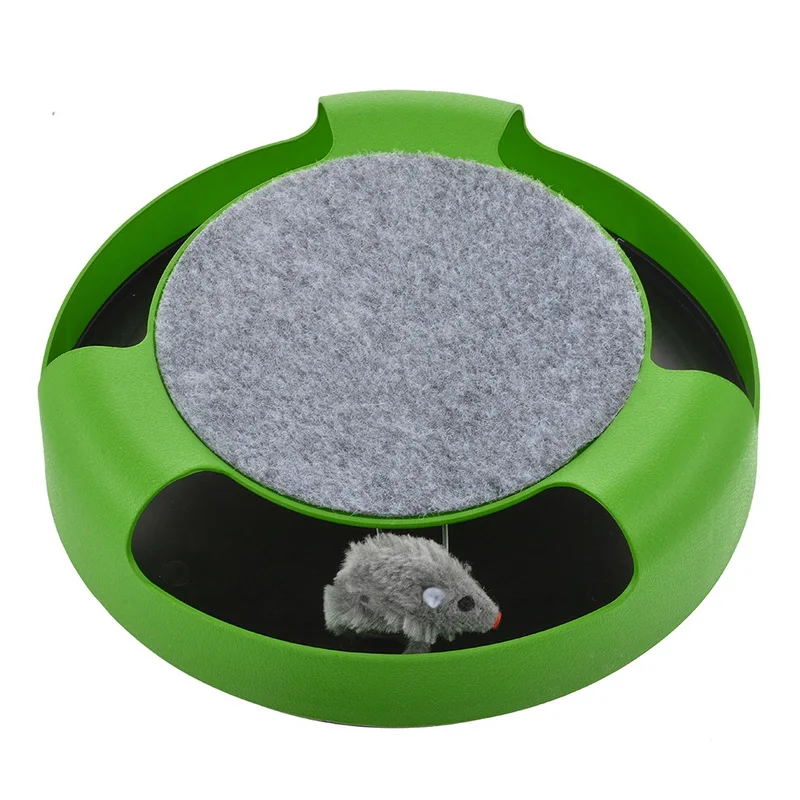 Pet Cat Toys Training Mice Plastic Rotating Running Mouse Game Board Funny Dog Interactive Toy Intelligence Plate Turntable | Дом и сад
