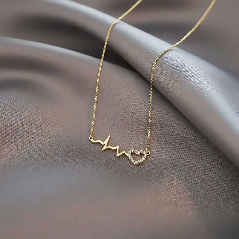 Ожерелье женское с ЭКГ цепочка до ключицы | Украшения и аксессуары