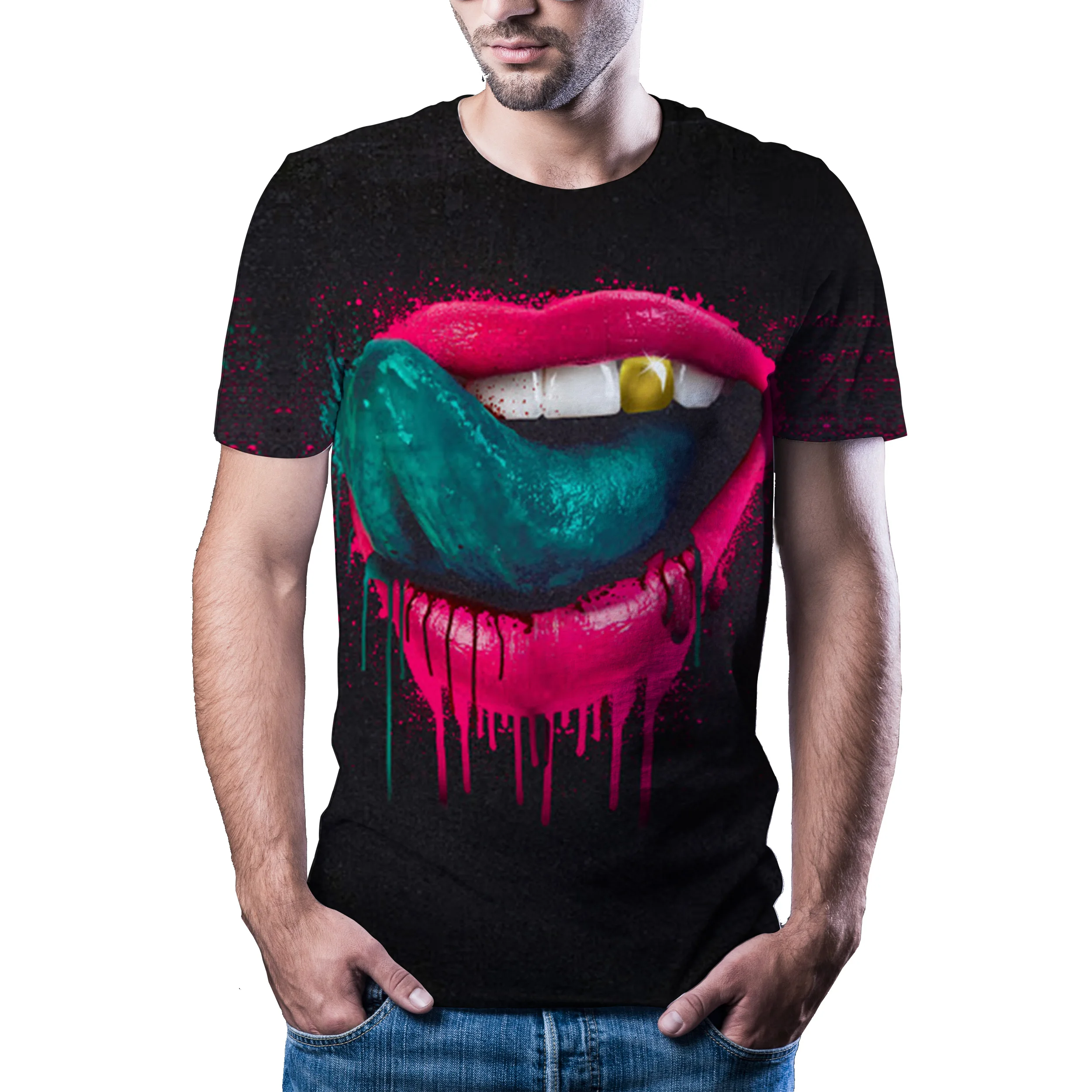 

New Trends in 2021 Summer Fashion 3D Printed T-shirt Men's Casual O-neck Men's T-shirt Street Harajuku Children's Top