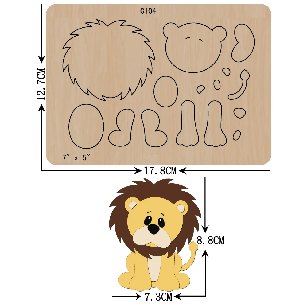 Новые деревянные штампы в виде льва для скрапбукинга | Дом и сад