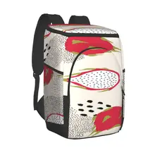Refrigerator Bag Dragon Fruit Soft Large Insulated Cooler Backpack Thermal Fridge Travel Beach Beer Bag