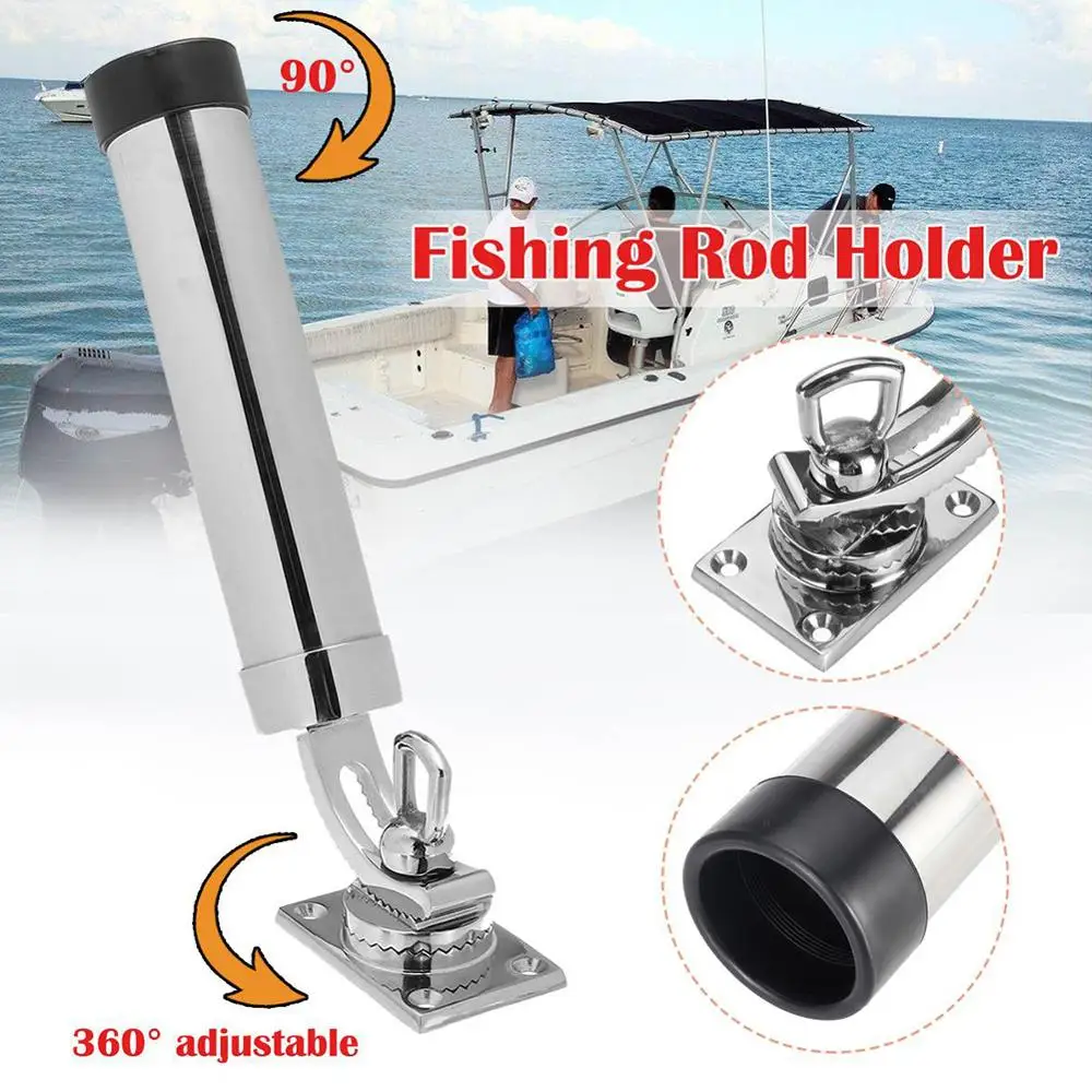 Регулируемый держатель удочки 360 градусов палубное крепление из нержавеющей