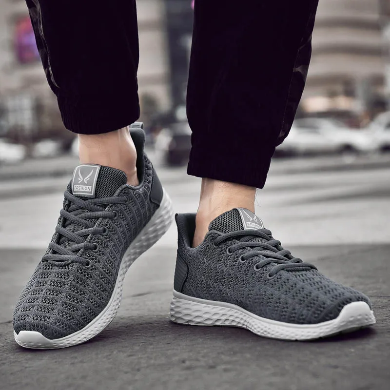 Кроссовки мужские повседневные дышащие черные весна-лето 2019 |