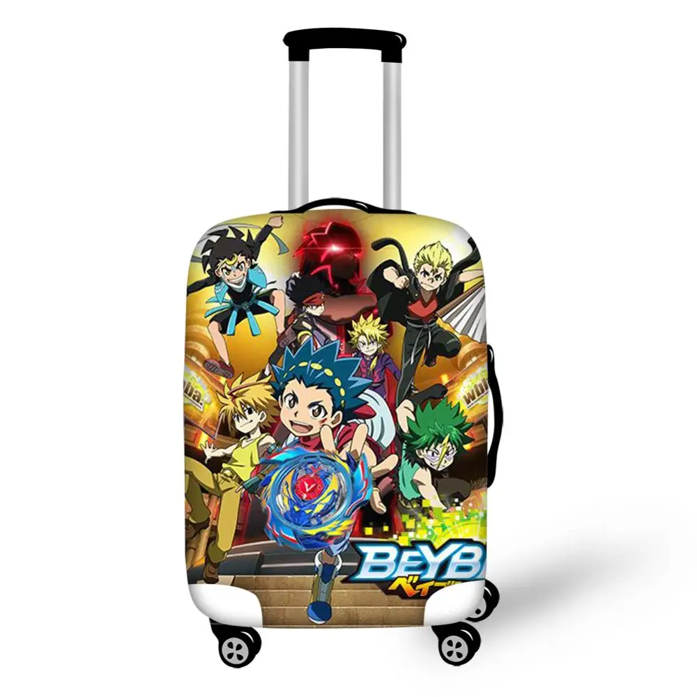 HaoYun Fashion Dust-proof Luggage Cover Beyblade Prints Pattern Travel Accessories 3D Anime Design Water-proof Suitcase Cover