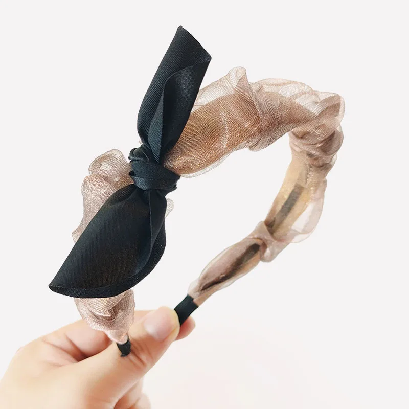 

WYYNIY New organza small incense wind hair band bow hairpin Korean sweet fairy hair band head jewelry
