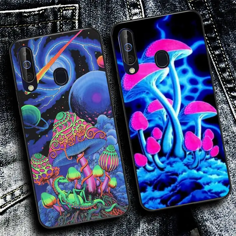 

Weird Trippy Mushroom Psychedelic Art Phone Case for Samsung A51 01 50 71 21S 70 31 40 30 10 20 S E 11 91 A7 A8 2018