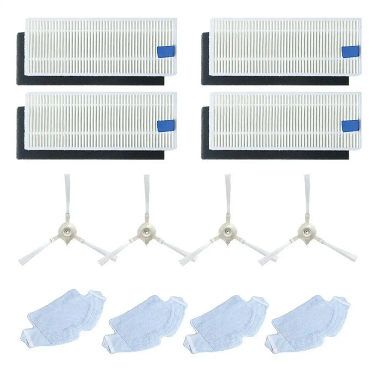 

16Pcs S6 Robot Vacuum Cleaner Spare Parts Kits Side Brushes HEPA Filter Replacement for 360 S6 Vacuum Cleaner accessories
