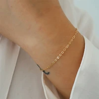 jujie 316l stainless steel link chain bracelets for women simple multilayer thin chain bracelet jewelry wholesaledropshipping