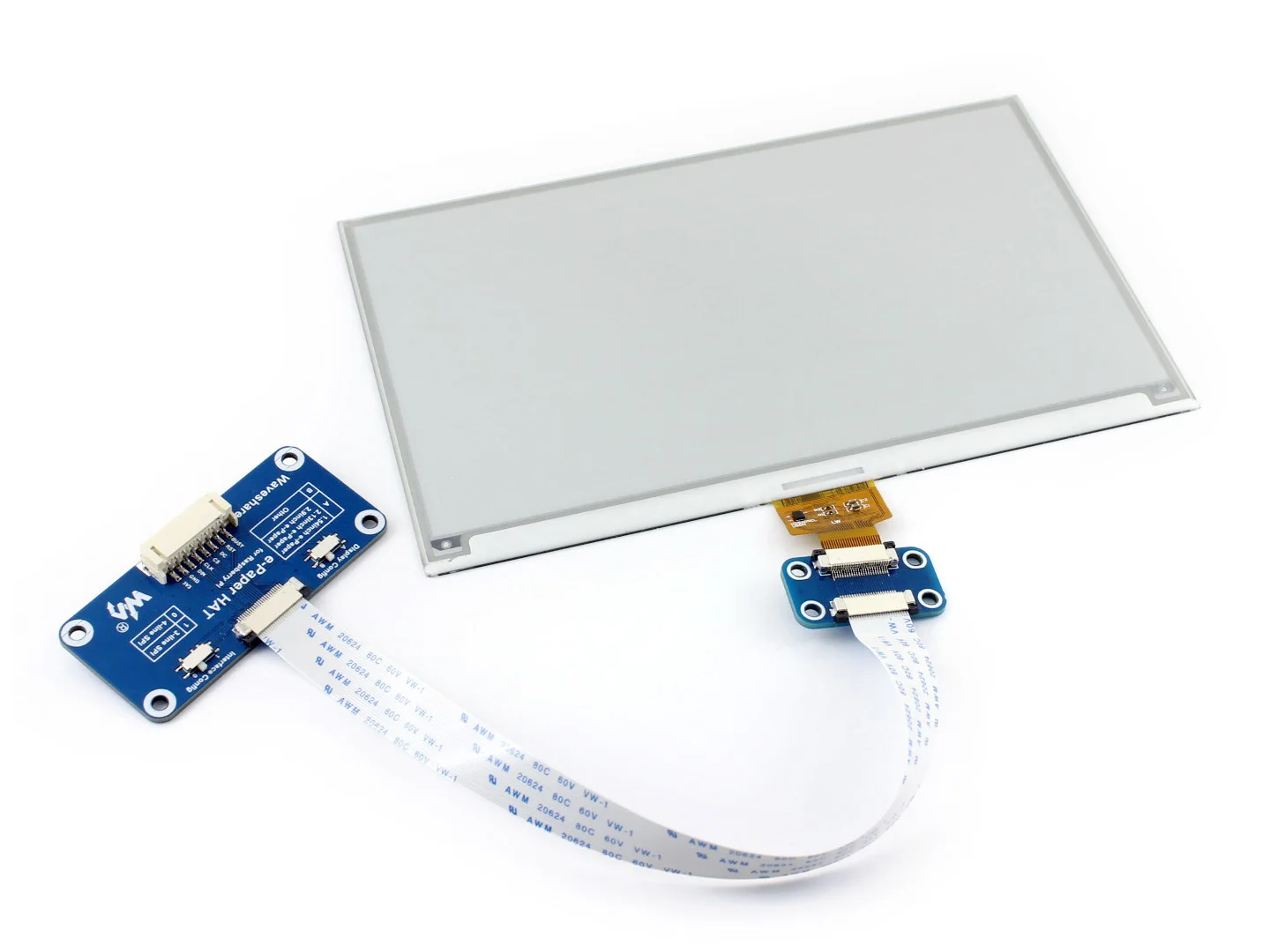 

7.5inch E-Ink Display HAT,For Raspberry Pi,800×480,SPI Interface,ideal choice for applications shelf label,instrument etc