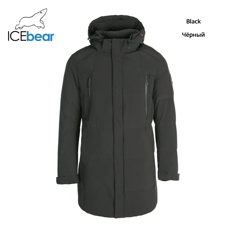 ICEbear Зимний пуховик Мужская Теплая стеганая куртка с капюшоном Модная Повседневная парка мужские пальто толстовки Мужская одежда DD4YA056F - Цвет: 9010