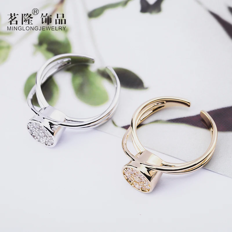 

Rings For Women Females Jewelry Accessory Bridal Wedding Engagement Promise Gift Brand Designer Finger Resizable Round 2020 New