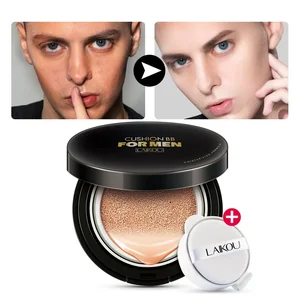 LAIKOU Men BB Cream Makeup Face Foundation Air Cushion BB CC Oil Control Moisturizing Sunscreen Bare Natural Face Skin Care