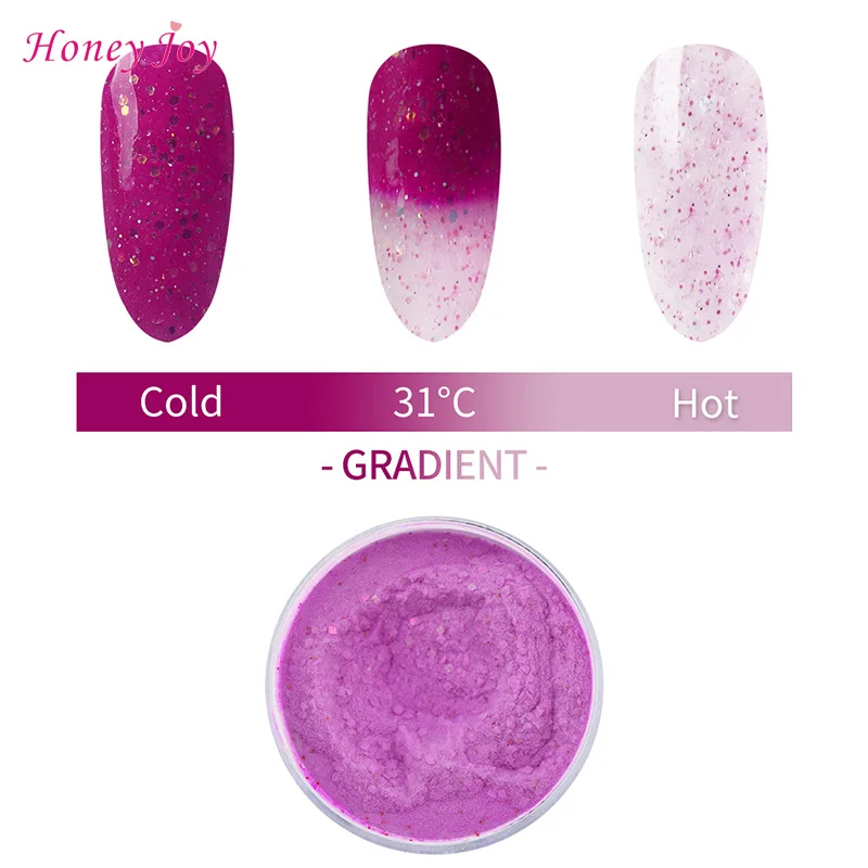 18 г/28 г темно розовый фиолетовый и белый блеск изменение температуры настроение