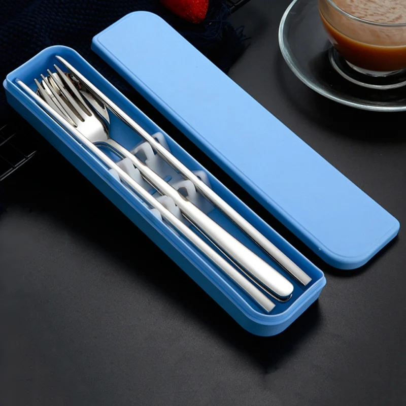 Набор столовых приборов коробка + палочки для еды ложка вилка тарелка значение