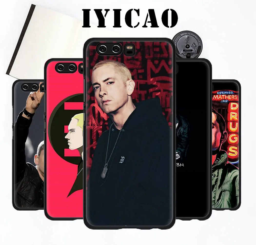 Мягкий чехол для телефона Huawei P30 P20 P10 P9 P8 Lite Pro P Smart Z Plus 2019 Eminem 8 Mile Rap God | Мобильные