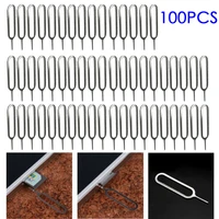 100pcs eject sim card tray open pin needle key tool for universal mobile phone