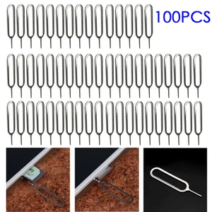 Imported 100pcs Universal Mobile Phone SIM Ejector Tool Eject Sim Card Tray Open Pin Needle Key Tool For huaw