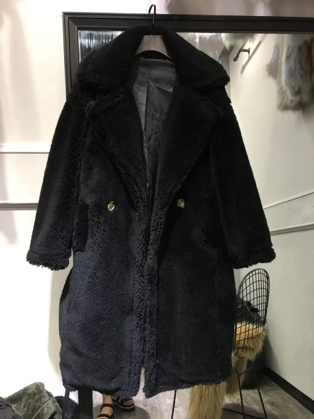 Heydress Женское зимнее теплое длинное пальто из искусственного меха с длинным рукавом, женское толстое пальто с мишкой Тедди, Повседневная Свободная верхняя одежда