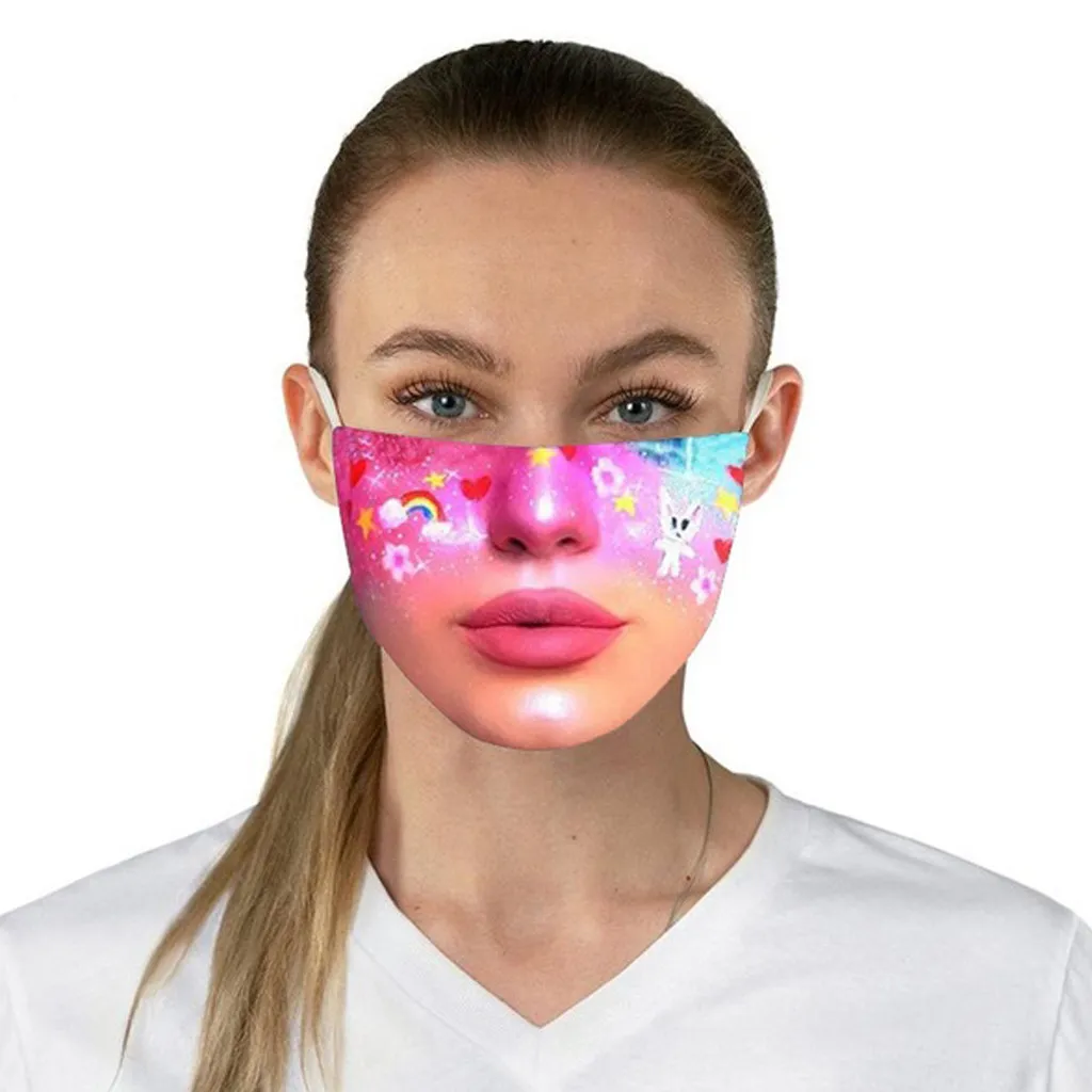 

Casual Face Mask 3d Print Funny Mask Outdoor Facial Protective Mask Mascarilla Reutilizable Halloween Cosplay Masques Lavable