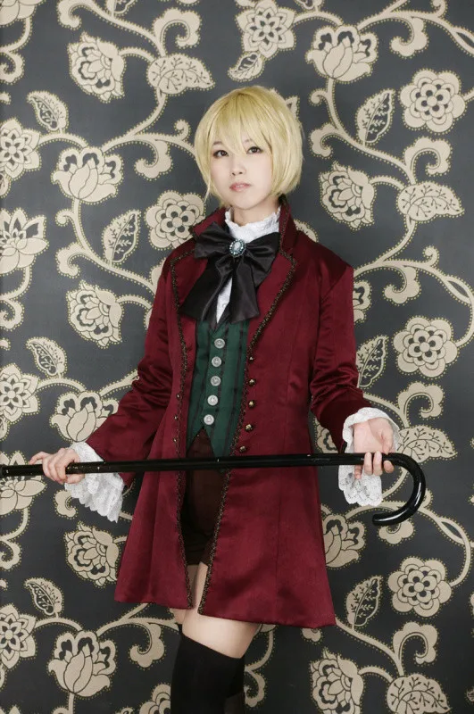 costume only Аниме Черный дворецкий сезон 2 Alois Trancy костюмы для косплея Наряд полный набор для Хэллоуина Рождество Вечерние игры ccostume для женщин - Цвет: costume only