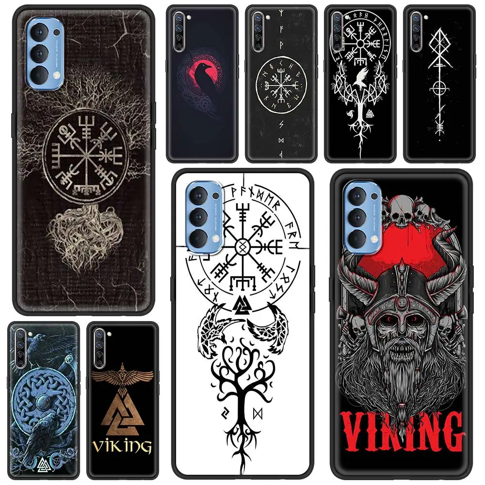 

Viking Vegvisir Logo Case For Oppo A9 2020 A52 A53 Find X2 Lite A93 A55 Reno3 Pro Reno4 ACE Silicone Black Soft Phone Cover Capa