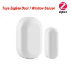 Датчик двери ZigBee Tuya, смарт-детекторы открытиязакрытия дверей, управление через приложение Smartlife, для окон и ворот, гаджеты для умного дома