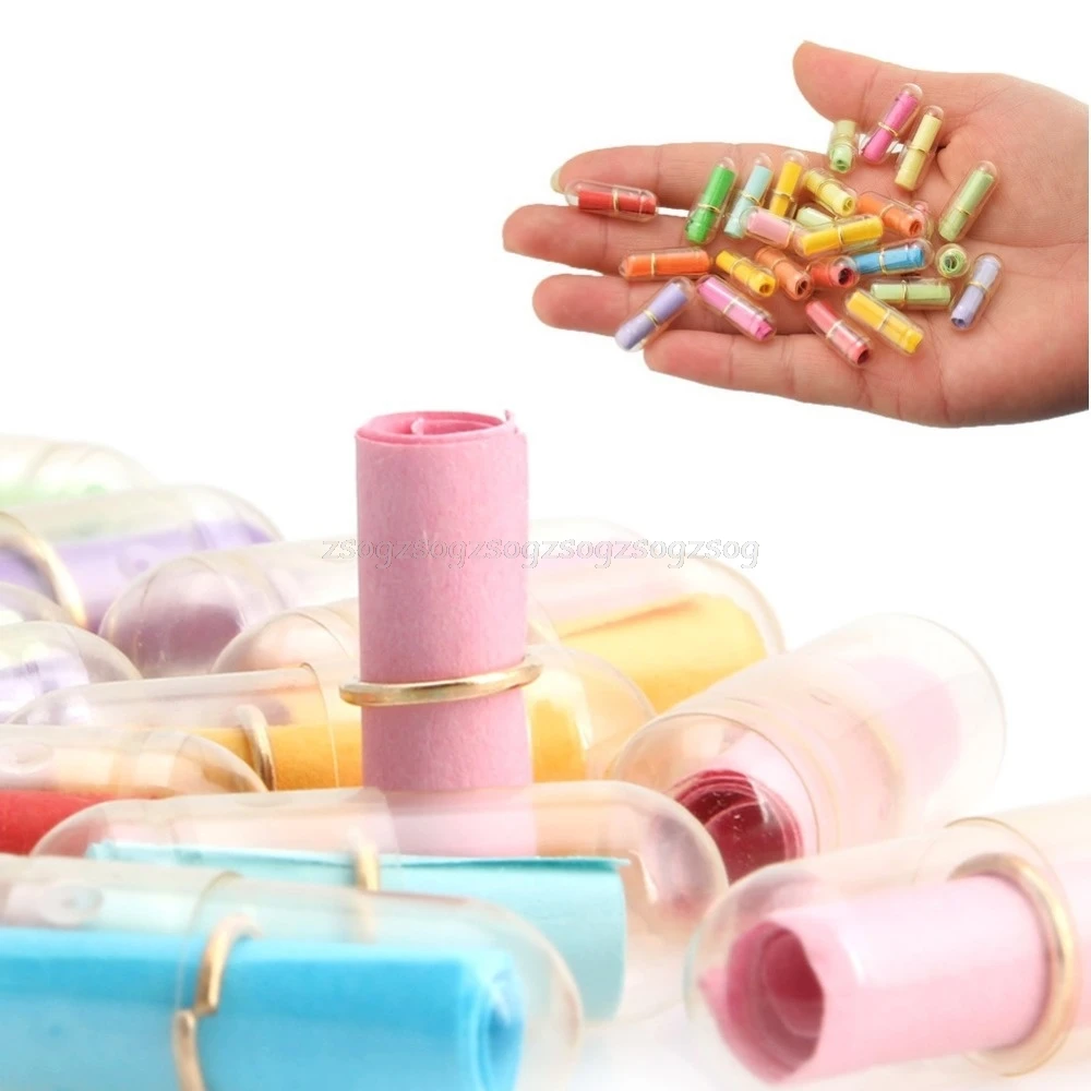 100pcs/Lot Message in a Bottle Cute Capsule Letter Love Pill Full Clear Color Mini Wish Jy23 19 Dropship |