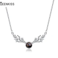 queenkiss nc6134 fine jewelry wholesale fashion lady girl birthday wedding gift deer aaa zircon 18kt white gold pendant necklace