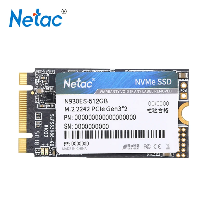 Оригинальный Netac N930ES M.2 SSD m2 Внутренний твердотельный накопитель 128 ГБ 256 512 2242 NVMe Gen3