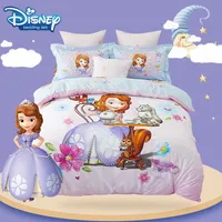 queen size Duvet Cover set 3pcs Includes Pillowcase Home Textile Bedding cartoon cotton Princess Sophia frozen Elsa Quilt Cover
