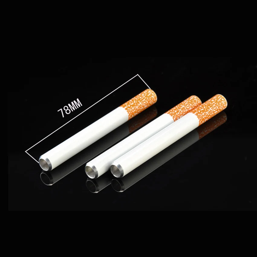 100 шт. металлическая алюминиевая переносная травяная табачная трубка в виде