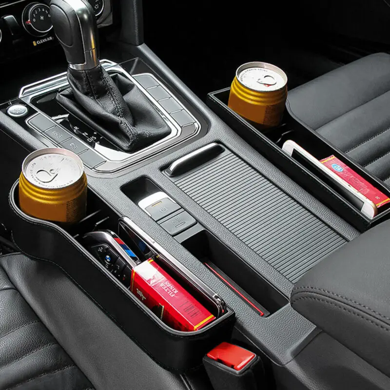 

Universal Car Seat Gap Slit Pocket Catcher Organizer Storage Box Phone Bottle Cups Holder Auto Interior Driver Seat Tidying Box