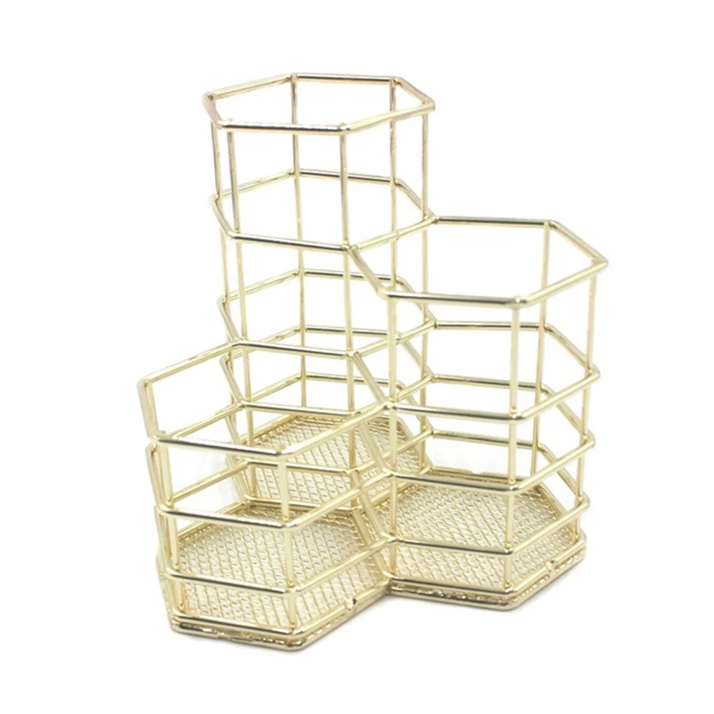 Держатель для чашки ручки стола аккуратный Железный полый органайзер макияжа